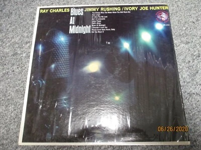 RAY CHARLES / JIMMY RUSHING / IVORY JOE HUNTER ~ BLUES AT MIDNIGHT ~ VINTAGE LP  - Image 1 of 3