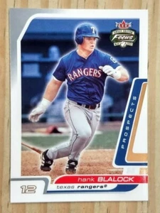 Tarjeta de novato Fleer Hank Blalock Prospect 2003 #177 como nueva Texas Rangers Rays - Imagen 1 de 2