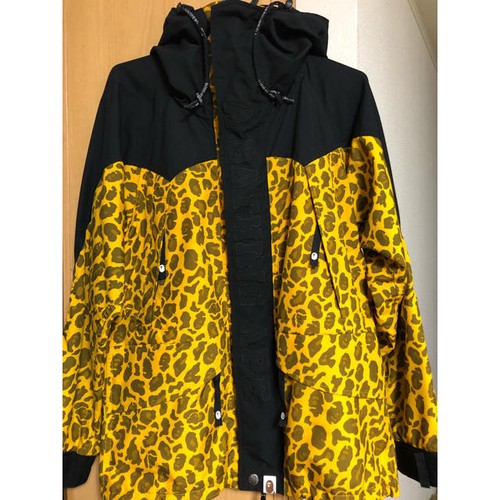 A BATHING APE (BAPE) Giacca uomo BAPE usata S leopardata snowboard rara scimmia autentica