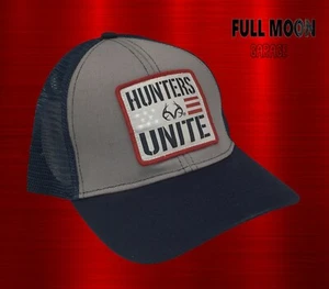 Neu Realtree Hunters Unite grauer echter Baum Herren Druckknopflasche Truckermütze - Bild 1 von 4