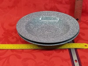 SET OF 2 MIKASA ULTRASTONE COUNTRY BLUE RIMMED SOUP BOWLS - Picture 1 of 4
