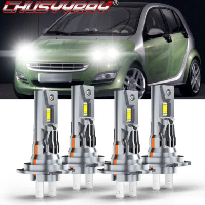 Kit de 4 bombillas LED blancas de haz alto/bajo 6500K para Smart Forfour 2005-2007 Foto 1 de 4