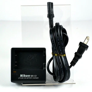Genuine Nikon MH-61 Battery Charger for Coolpix 3700 4200 5200 P5000 Power Cord - Photo 1 sur 2
