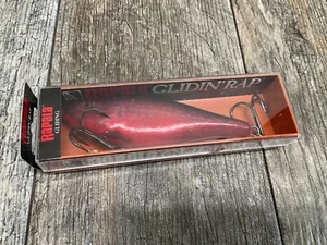 rapala glidin' rap deslizamiento rap pesca poco profunda glr-12 lucio rojo raro discontinuo - Imagen 1 de 5