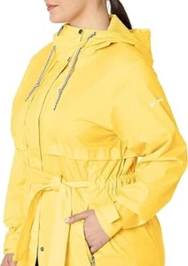 Columbia Women's Pardon My Trench Water-Resistant Rain Jacket Sz XXL Yellow - Picture 1 of 9