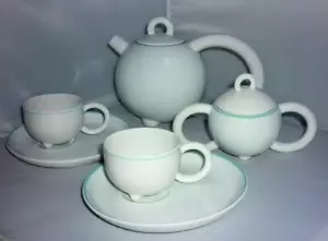 UNUSUAL ARZBERG CLAVIS TEAPOT SUGAR BOWL CUP SAUCER DESIGNED MATTEO THUN 1980's - Picture 1 of 1