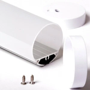 3030B PROFILO TONDO TUBO ALLUMINIO 1M PER STRISCE STRIP LED 1MT SOSPENSIONE - Picture 1 of 6
