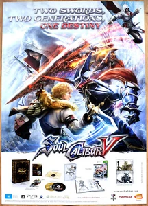 Soul Calibur V RARE PS3 XBOX 360 59cm x 84cm Promotional Poster - Picture 1 of 1