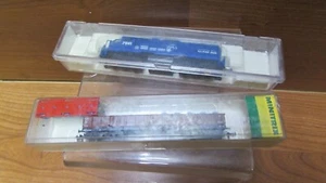 Life-Like N scale N guage locomotive Conrail GP-38 7846 & Minitrix 3521 car - Imagen 1 de 9