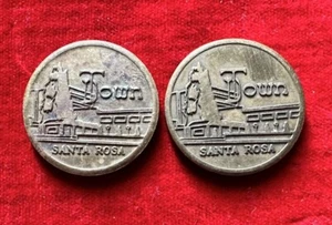 Two 1971 City of Santa Rosa California 5 Cent Parking / bus tokens - Picture 1 of 2