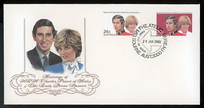AUSTRALIA 1981 FIRST DAY COVER, MARIAGE OF PRINCE CHARLES & LADY DIANA !! N21 - Image 1 of 2