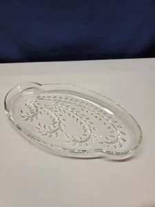 Vintage Serving Dish Relish Tray Glassware Swirl Pattern - Picture 1 of 6