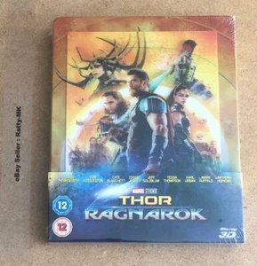 THOR : RAGNAROK - UK EXCLUSIVE LENTICULAR 3D + 2D BLU RAY STEELBOOK - NEW - Picture 1 of 3