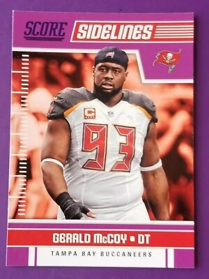 2018 Score Sidelines Purple Gerald McCoy - Tampa Bay Buccaneers - Image 1 of 3
