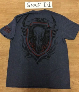 Wrangler® Rock 47® MRCQ15D Men's Short Sleeve Back Graphic - Gray T-Shirt - Picture 1 of 2