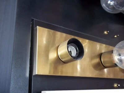 TROY LIGHTING TROY B5378AB 8LT VANITY BAR LIGHT SQUARE BACK ANTIQUE BRASS AB 48" BATH BATHROOM