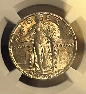 1928-d Standing Liberty quarter,  MS65  Nice & scarce - Image 1 of 4