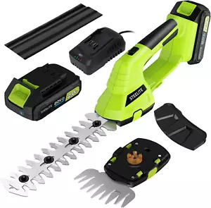 Cordless Hedge Trimmer-21V Electric Grass Shear & Bush Cutter with 2.0Ah Recharg - Picture 1 of 12