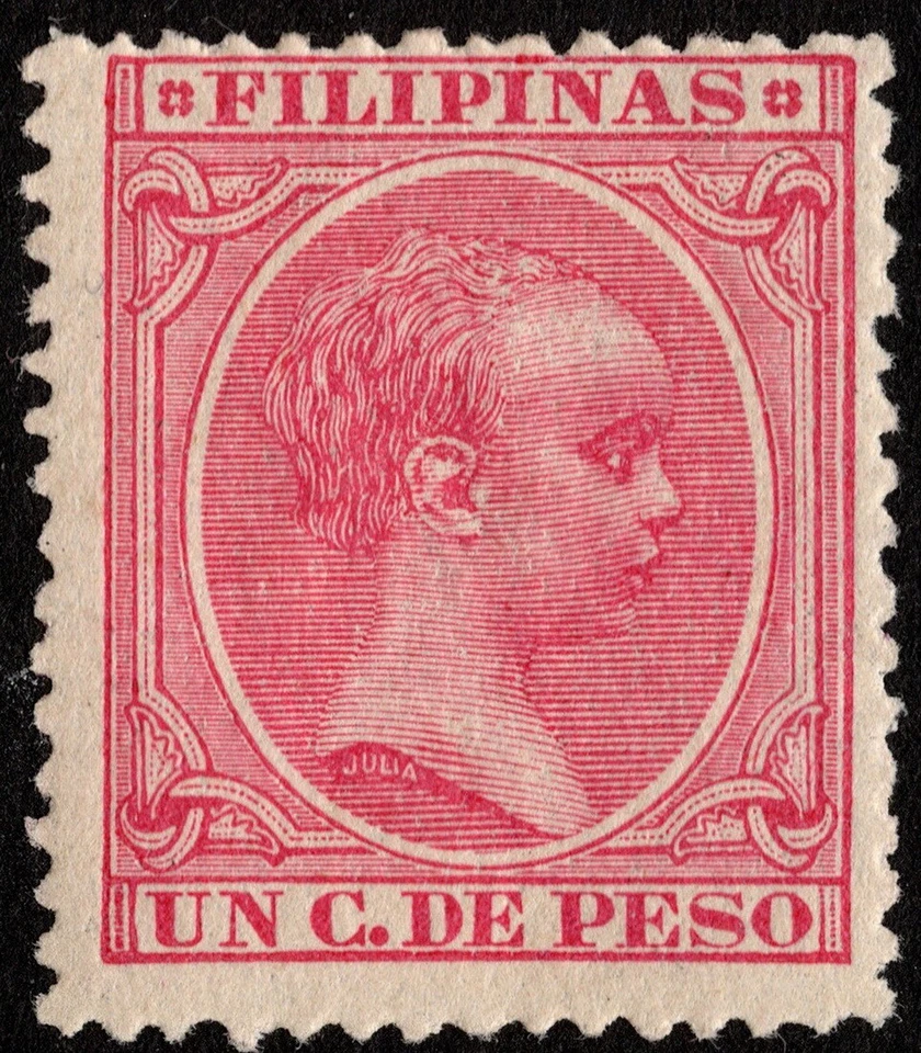 Filipinas - 1894 - 1c Rosa Rey Alfonso XIII Edición Definitiva # 141 Como Nueva Fina Foto 1 de 1