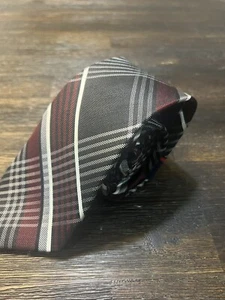 Corbata Stafford granate negra gris blanca con etiquetas - Imagen 1 de 5