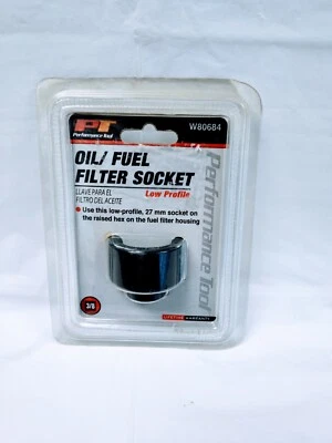 Performance Tool 27 MM 3/8 Drive Low Profile Oil Fuel Filter Socket - Image 1 of 2