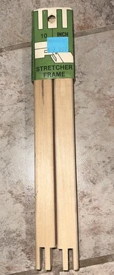 VTG Needlepoint Crewel Cross-stitch Stretcher Bars (1) Pair 10” By Howell New - Image 1 of 4