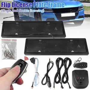 2x Electric Plate Frame Holder Wireless Remote Control For Racing Car Show Event - Picture 1 of 12