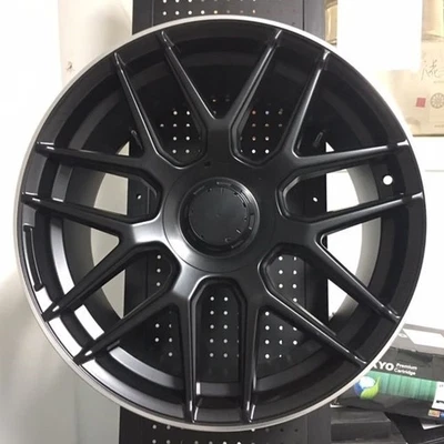 22" AMG G63 STYLE SATIN BLACK WHEELS RIMS FITS MERCEDES BENZ G320 G500 G550 G55 - Image 1 of 2