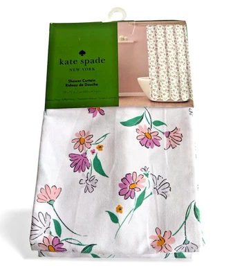 Cortina de Ducha Kate Spade Tela Rosa Flores Floral 72x72 Shabby Chic Foto 1 de 4