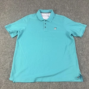 Camisa Polo Robert Graham Para Hombres 2XL Azul Diablo Bordada Calce Clásico Algodón - Imagen 1 de 11