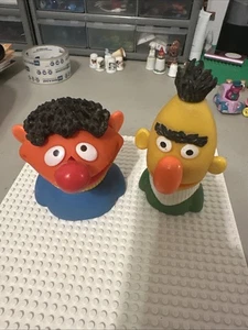 Vintage Sesamstraße 6 Zoll Bert & Ernie Kopf Puzzle Spielzeug Knickerbocker 1978 - RAR! - Bild 1 von 12