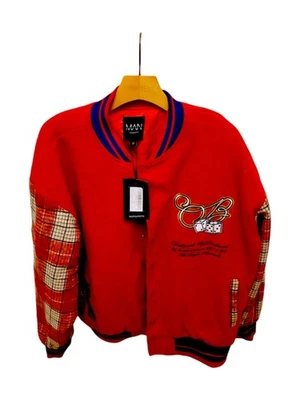 Chaqueta roja y blanca para hombre BoohooMAN. Etiqueta M. Nunca usada. Foto 1 de 4