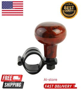 Universal Woodgrain Steering Wheel Spinner Knob Power Handle for Vehicles - Picture 1 of 5
