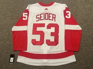 Moritz Seider - Detroit Red Wings - Adidas Climalite Away Jersey sz 54 (XL) NWT - Picture 1 of 9