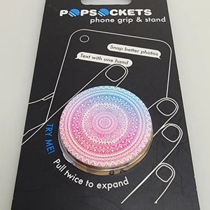 PopSockets: Phone Grip with Expanding Kickstand, Pop Socket for Phone Pink Blue  - Picture 1 of 6