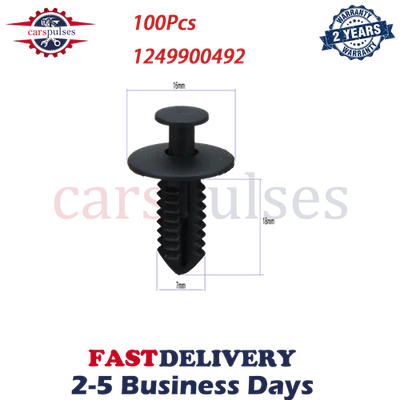 Clips de retención tipo empuje forro guardabarros delantero 100 piezas para Mercedes Benz 1249900492 Foto 1 de 4