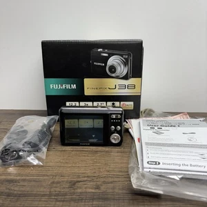 Fujifilm FinePix J38 fotocamera digitale con batteria, caricatore, testata nera - Foto 1 di 16