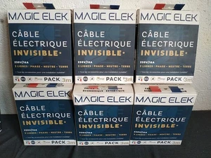 Câble Électrique Invisible Plat MAGIC ELEK 3 Mètres Neuf Livraison Offerte - Foto 1 di 6