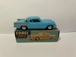 Corgi Toys 211 Stuebaker Golden Hawk, Boxed, Original, Rare, Vintage, Early Box. - Picture 1 of 16