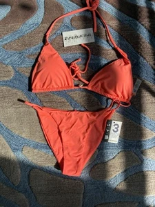 Neu mit Etikett | TiniBikini 3-teiliges Bikini-Set Cheeky NEON ORANGE MED - Bild 1 von 12