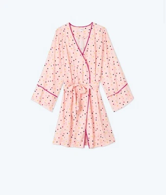 Summersalt The Cloud 9 Silky Robe in In Bloom in Sea Urchin & Pink Sky M/L - Image 1 of 4