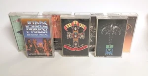 AC/DC Judas Priest Guns N Roses Cassette Tape Lot Vintage Tapes Hard Rock - Picture 1 of 9