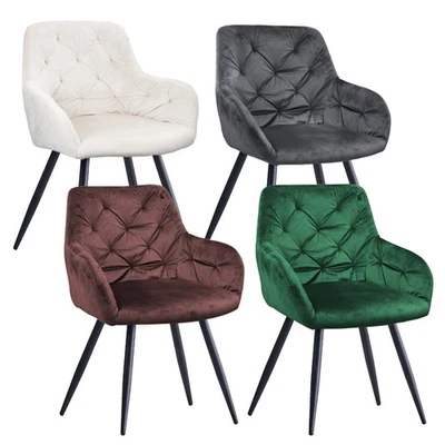 HOMELUX 2er Set Esszimmerstuhl Samt Polsterstuhl Armlehnstuhl Sessel Wohnzimmer Stühle