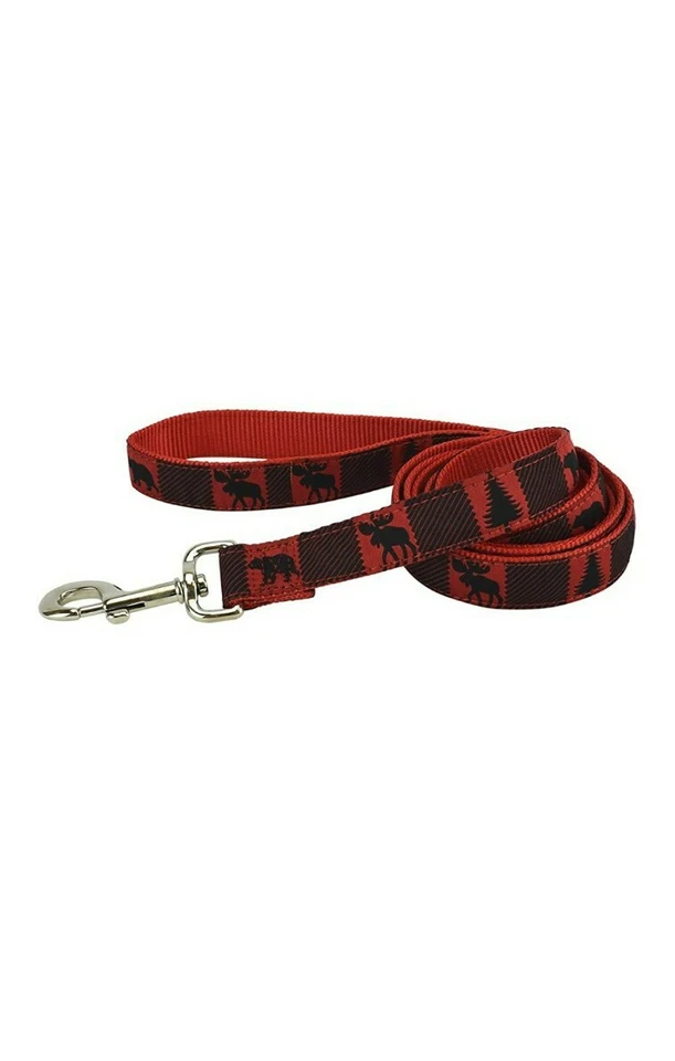 DOG LEASH  Hamilton SLF 6 RO P54 single thick dog leash with ribbon overlay  - Image 1 of 4