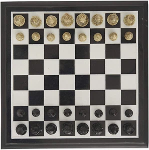 Marble Chess Set with Marble Board, Black and White Marble Chess Pieces Set Gift - Picture 1 of 7