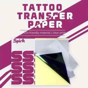 Plantilla de papel de transferencia de tatuaje de 100 hojas de carbono para trazado térmico - Imagen 1 de 7