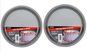 2 Cake Pans Round Non Stick Pan 8" Inch Even Cooking Cooking Concepts  - Picture 1 of 2