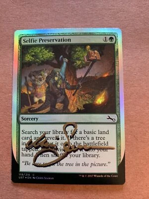 MTG Magic Selfie Preservation FOIL Signed Artist Proof x1 Unstable Chris Seaman - Image 1 of 2