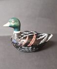 Vintage Ceramic Hand Painted Lidded Duck French Pate Dish By Michel Caugant