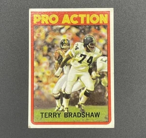 TERRY BRADSHAW 1972 Topps Pro Action #120 Steelers HOF 2nd Year Card - Picture 1 of 6